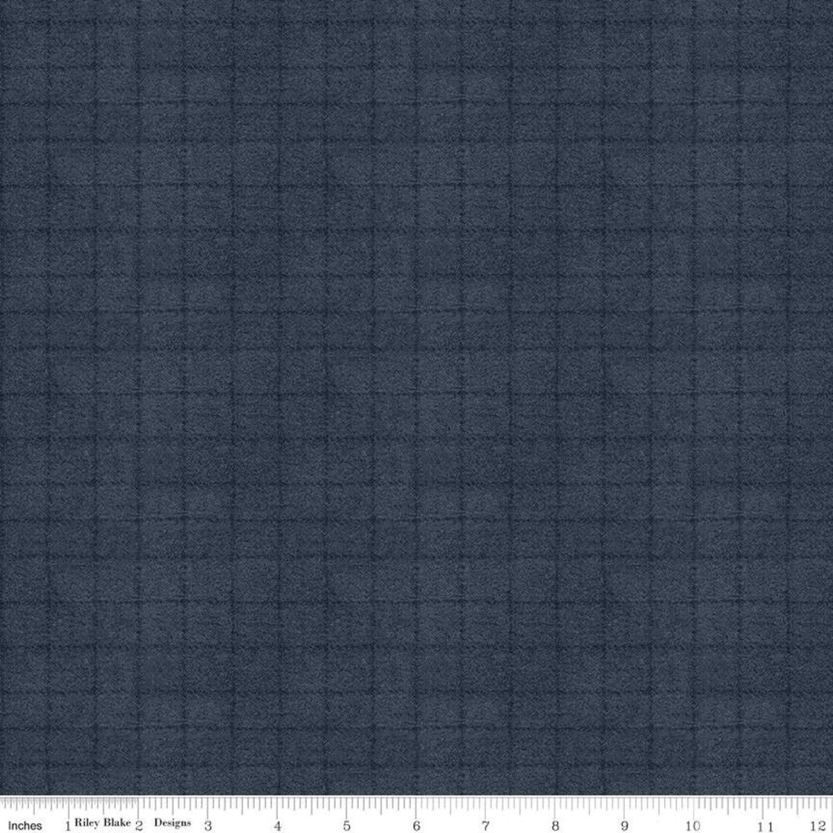 Woolen Flannel Grid Navy  F10643 – Buttermilk Basin