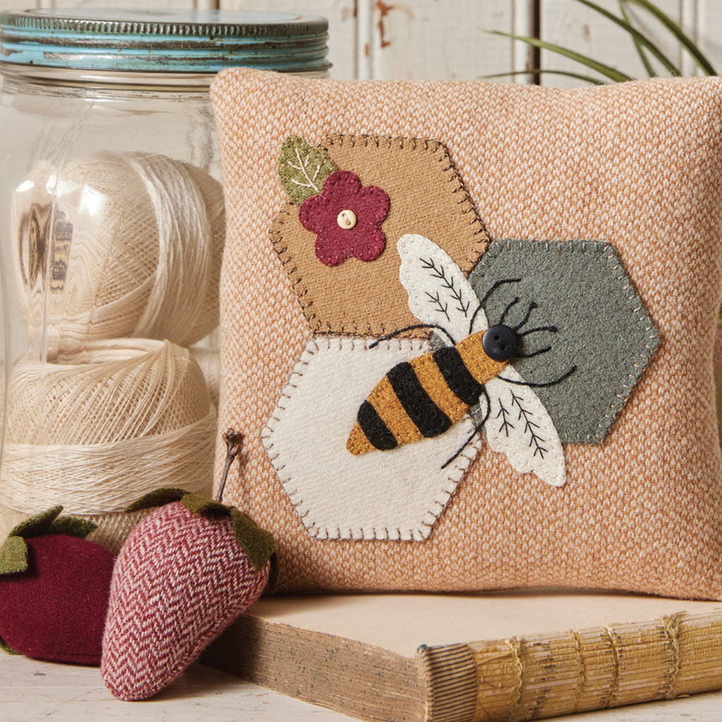 Wool Applique Kit: Bee Hive by Buttermilk Basin - Country Treasures Quilt  Shop